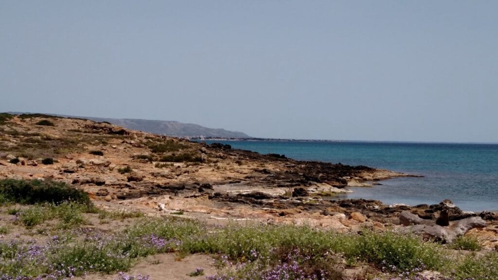 View of Eloro Beach, Vendicari