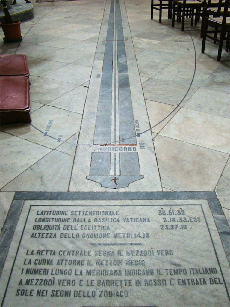 Meridiana (Sundial) of San Giorgio Cathedral in Modica